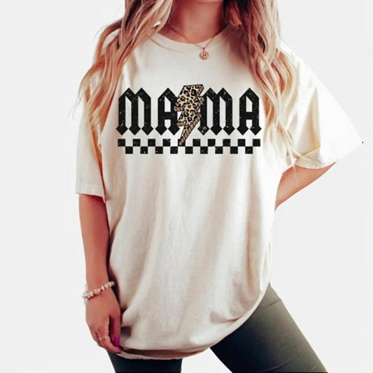 Comfort Colors Checkered Mama Shirt, Mom Retro Shirt, Mothers Day Shirt, Gift For Mama, Retro Mama Shirt, New Mom Gift, Vintage Mama Shirt, Best Mom S