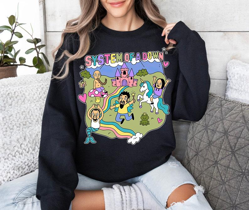 System of a Down Music Band Sweatshirt- Freak On a Leash Funny Vibes Cozy Crewneck Sweater