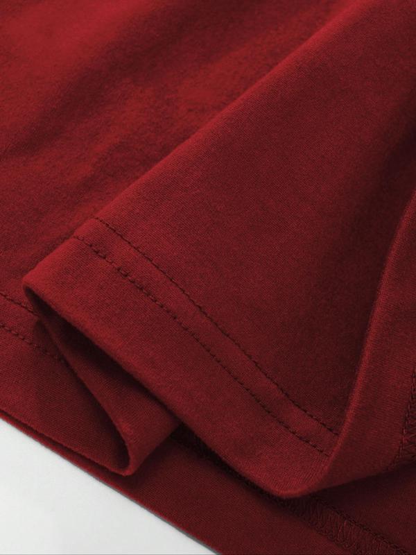 Men's Letter Print Round Neck Tee, Regular Fit Fashion Casual Short Sleeve T-shirt for Summer, Graphic Tees, Men's Streetwear Clothes for Daily Wear