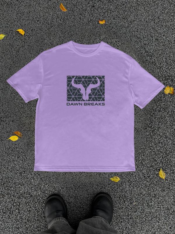 Men's Bull Head & Letter Print Round Neck Tee, Regular FitÂ Trendy Casual Streetwear GraphicÂ Short Sleeve T-Shirt for Daily Wear, Graphic Tees,Â Men's Summer Outfit 2024, Vintage Tees, Men's T Shirts