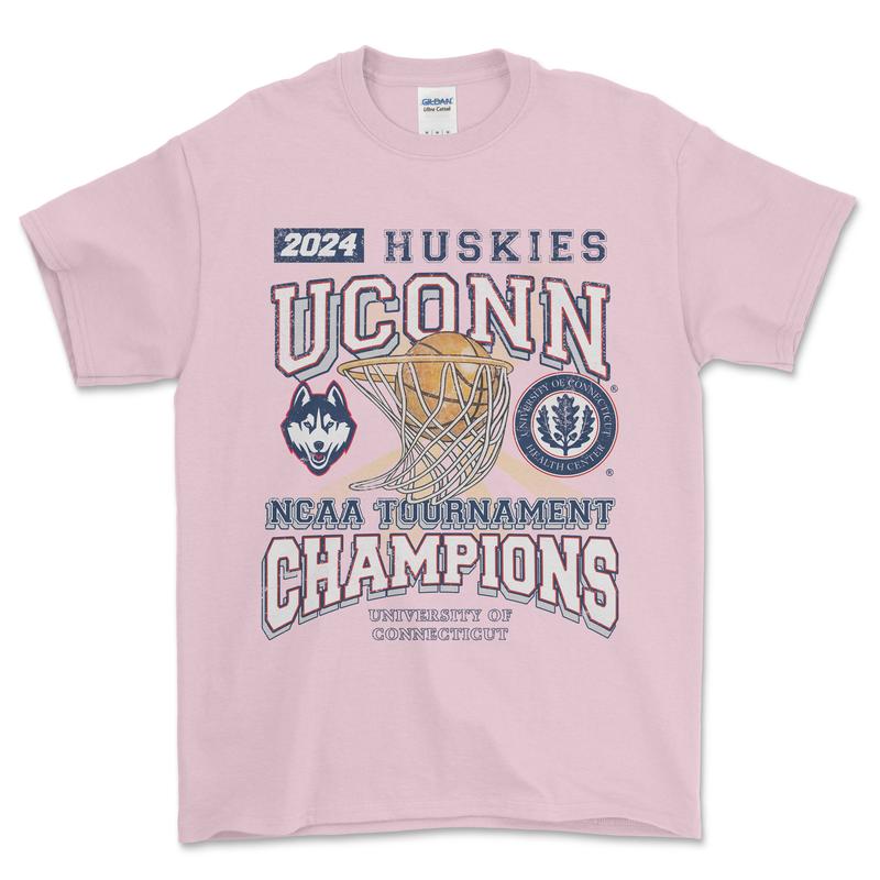2024 University of Connecticut Tournament Champs NCAA T-Shirt, graphic vintage sports tees for men