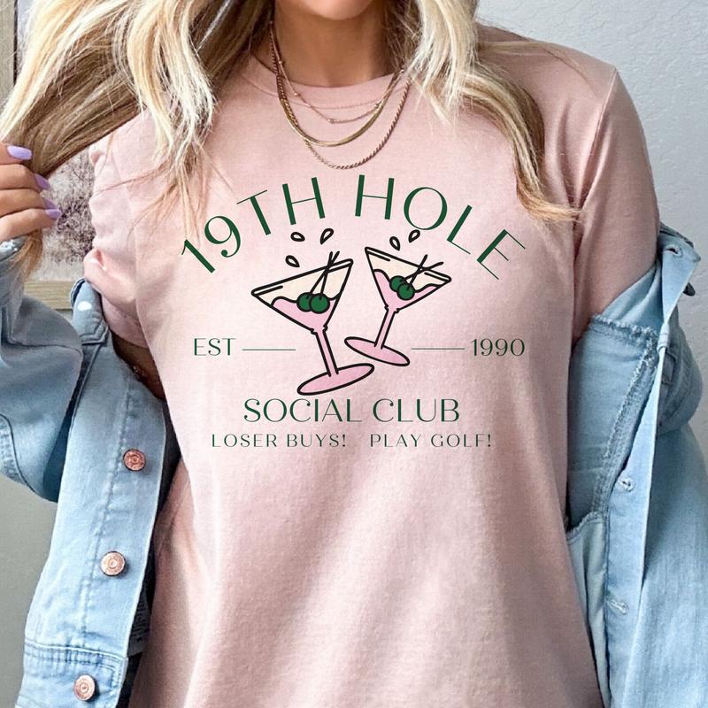 Golf Tshirts Golf Course Tees Country Club Golf T-Shirts Augusta Golf Sports Tees Golf Wives Tops Lets Par Tee Golf Tshirts 18th Hole T-Shirts