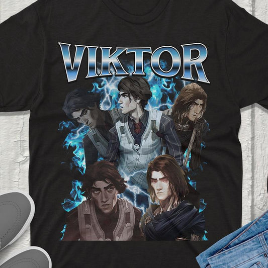 Viktor Arcane T-Shirt Unisex Vintage Streetwear League of Legends Shirt Anime Apparel fanmerch lol Merchandise League of Legends Fan gift
