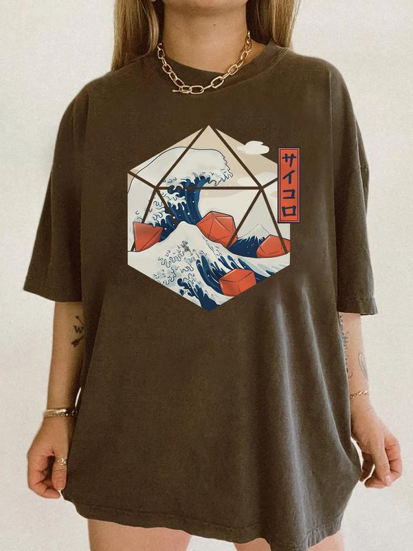 Great Wave of Dice Shirt  d20 shirt  dungeons and dragons  dice dnd  dnd tshirt