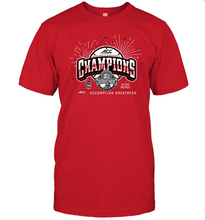 ACC 2024 Basketball Champions Tournament NC State Wolfpack Limited T-Shirt