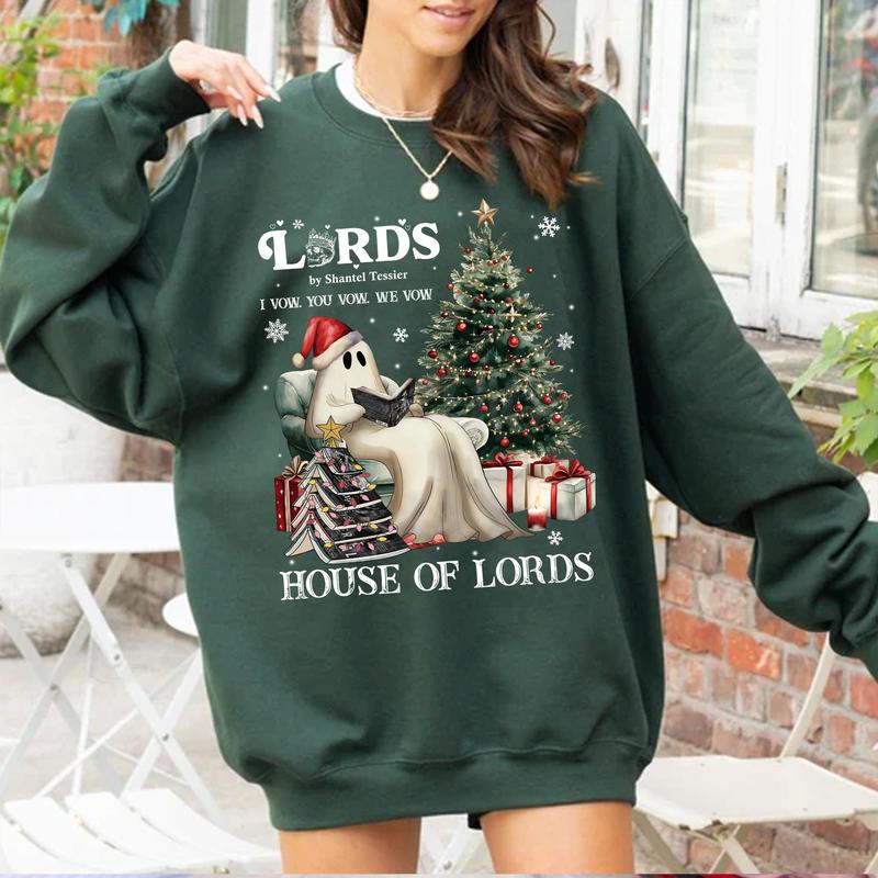 Ghost Reading The LORDS Series Book Christmas Sweatshirt, The Ritual Book Shirt, Shantel Tessier Merch, Dark Romance Shirt, Bookish Merch, Book Lover,