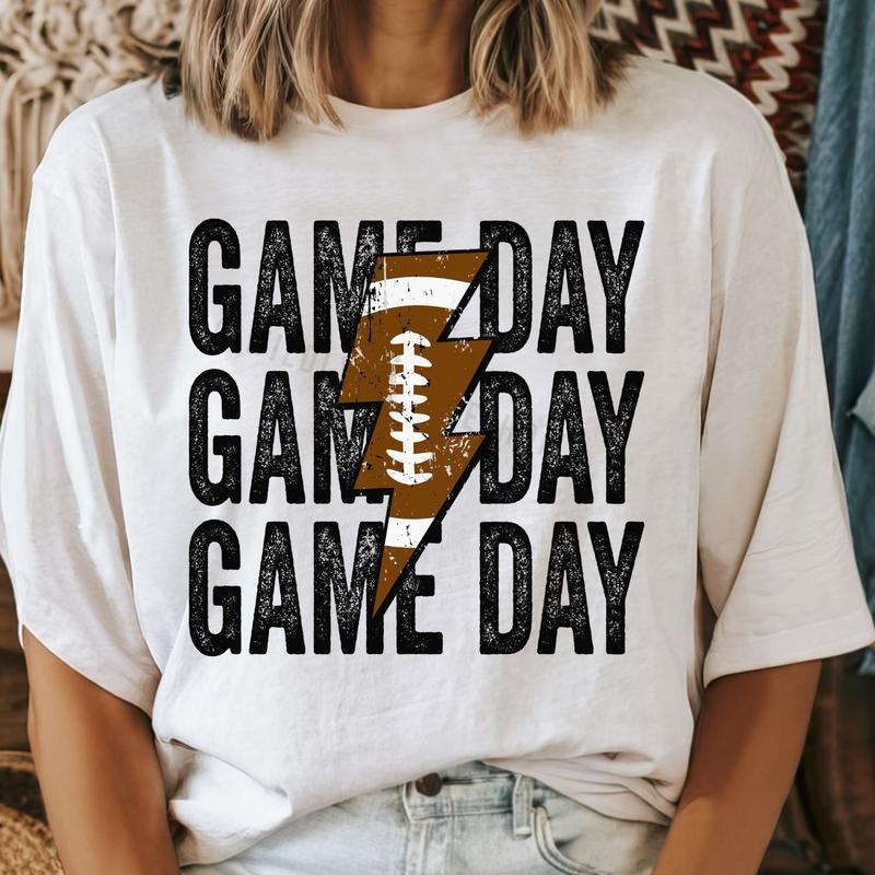 Game Day Football Shirt, Football Mom Shirt, Football Tee, Football Mama Shirt, Mothers Day Gift, Sports Mom Shirt, Full Sizes, Full Colors, Cotton Ro