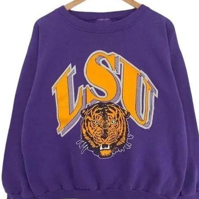 Vintage NCAA LSU Tigers Big Logo Sweatshirt, LSU Tigers Shirt, Lsu Fighting Tigers, Louisiana State University, Unisex Shirt, Vintage Shirt Cotton Fabric