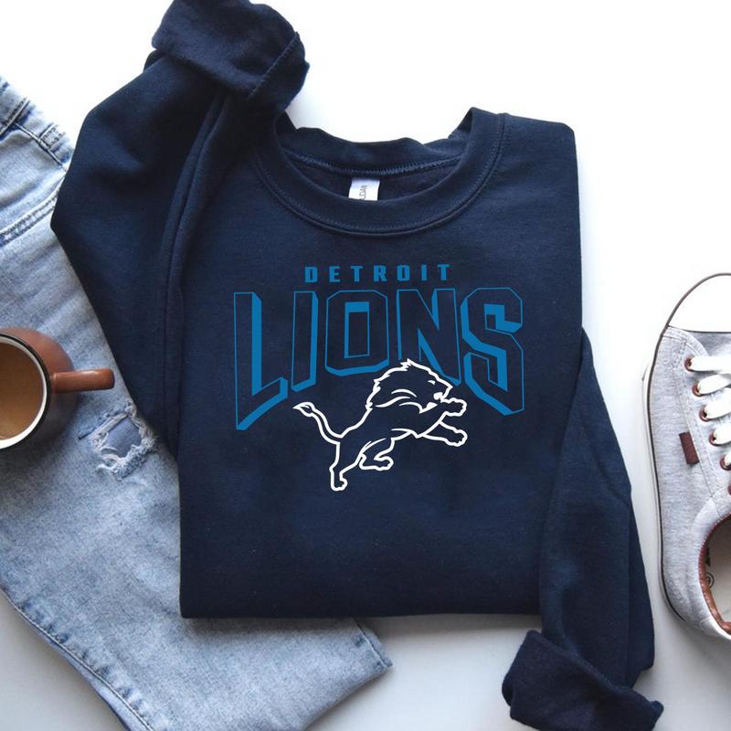 Detroit Vintage Sweatshirt - Football Fan Gift - Sweatshirt Fan Shirt for Men and Women