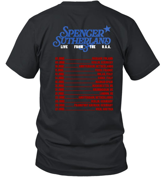 Spencer Sutherland One Night Only In Europe Tour Concert Shirt 2024