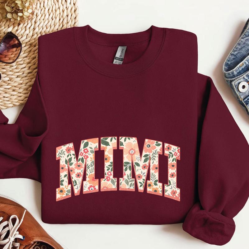 Floral Mimi Sweatshirt, Cute Nana Sweatshirt, Mother's Day Gift