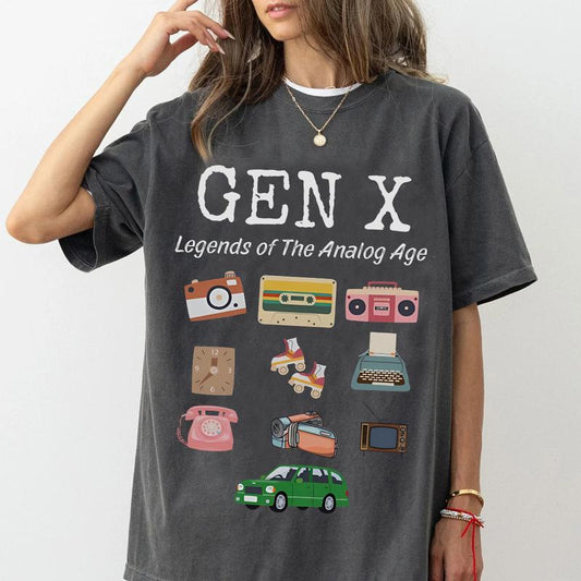 Gen X Shirt Nostalgia 90s T-Shirt Unisex Classic Cotton