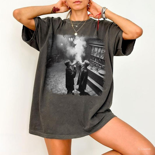 Harry and Ron Smoking Shirt, Harry And Ron T-Shirt, Meme 90s Vintage Shirt, Potter Tshirt, Wizarding Fan, Full Size, Full Color, Gift For Her, Gift For Him