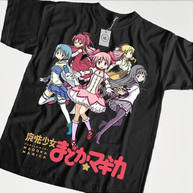 Magical Girl T-Shirt Featuring Madoka Kaname Mami Tomoe Homura Akemi Sayaka Miki â€“ Anime Unisex Shirt