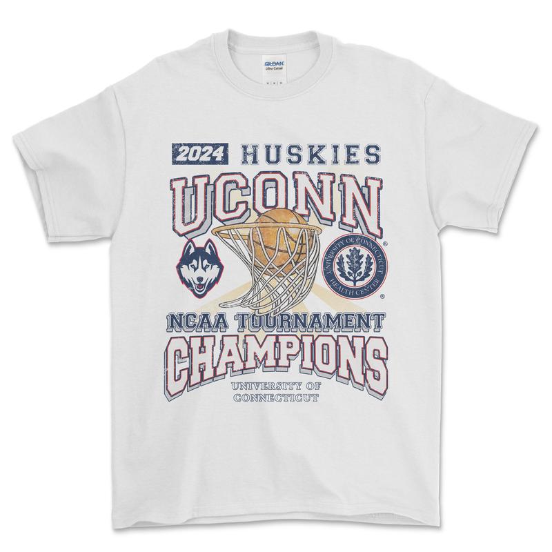 2024 University of Connecticut Tournament Champs NCAA T-Shirt, graphic vintage sports tees for men
