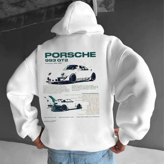 Porsche 993 GT2 Hoodie Light, Unisex, Menswear, Street Racing Shirt, Car Hoodie, Boyfriend Gift