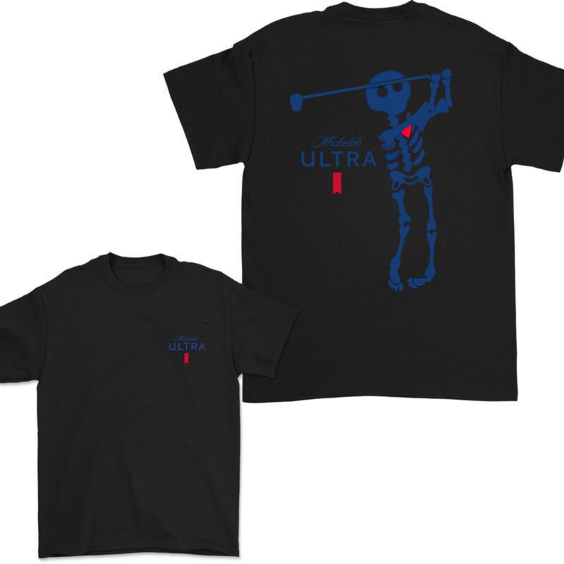 Michelob Ultra Golf Skeleton Halloween 2 Sided T-Shirt, Michelob Ultra Shirt For Men And Women, Halloween Trendy Shirt