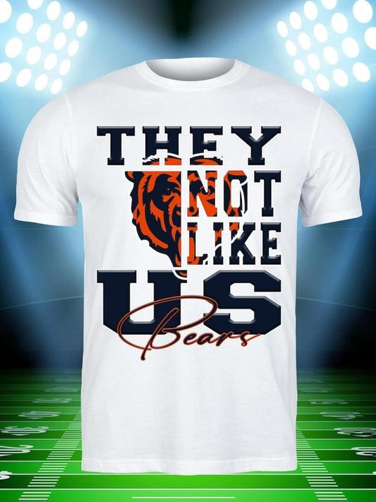They Not Like Us Bears Mans Woman Shirt Football Fan Gift