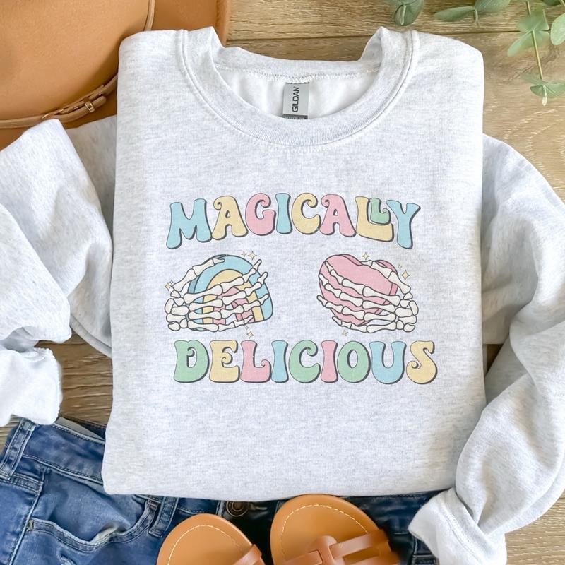Magical Delicious Sweatshirt - Ash Grey - Sublimation - Unisex Sizing - St PatrickÃ¢â‚¬â„¢s days