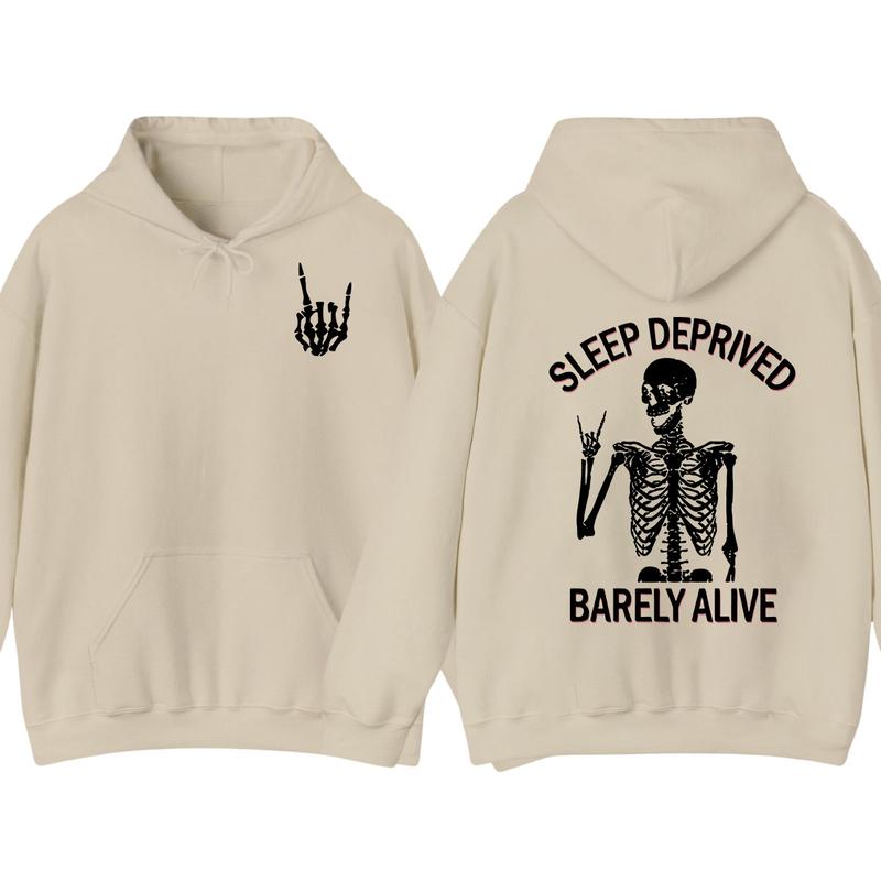Sleep Deprived Fit Short Sleeve Hoodie, Full Color Hoodie, Sweatshirt, T-Shirt, Unisex, For Men, For Women
