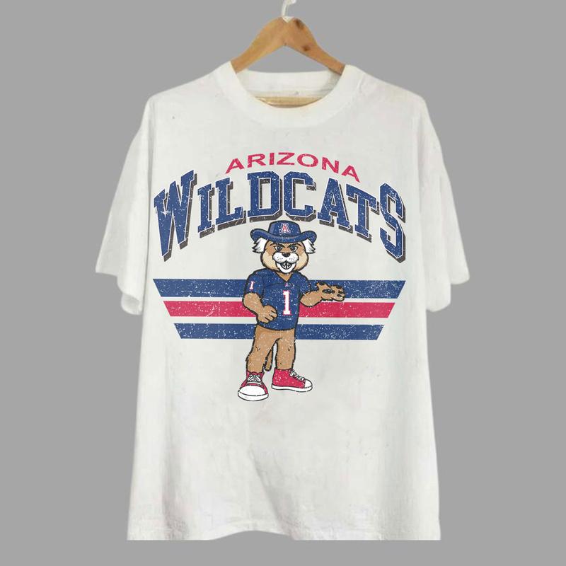 Arizona Wildcats Vintage NCAA Sweatshirt, Unisex Arizona Football Shirt, Classic Wildcats Sport Hoodie, Football Fans Gift, Cotton Sweatshirt, T-Shirt