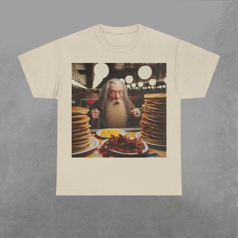 Gandaff Eating Shirt, Gandaff Shirt, LOTR Lord Of The Ring Sweatshirt, Movie Graphic Shirt Classic Fabric Top