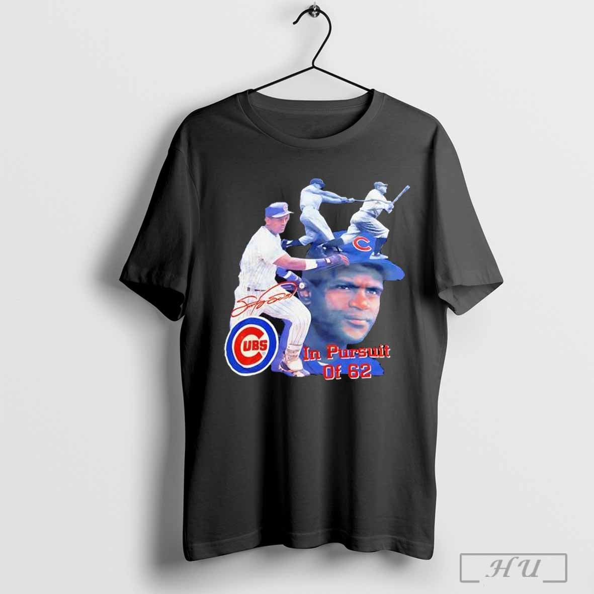 Sammy Sosa Chicago Cubs In Pursuit Of 62 Signature Vintage T Shirt
