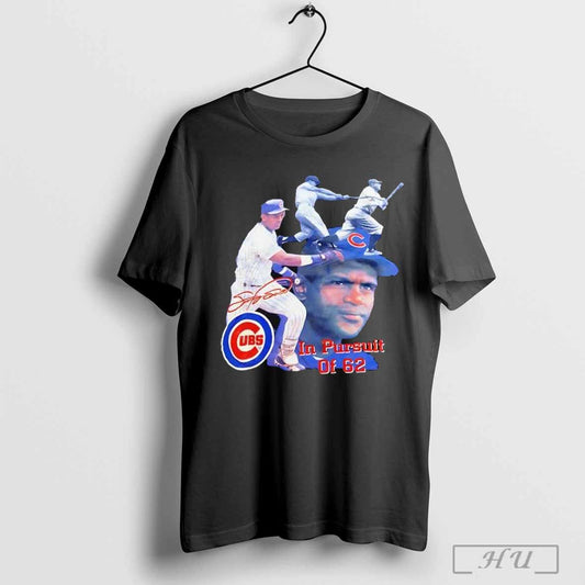 Sammy Sosa Chicago Cubs In Pursuit Of 62 Signature Vintage T Shirt