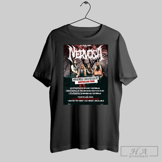 Premium Nervosa 15 Years Of Nervosa Australian Tour Shirt