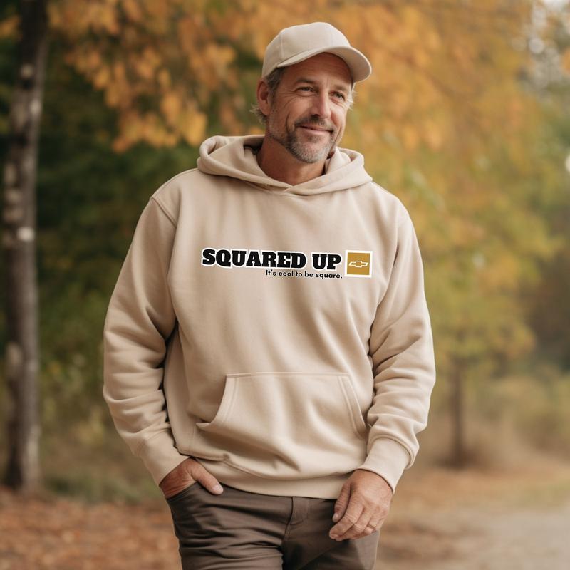 80s Chevy Silverado Hoodie For Him | Square Body Fan Hoodie, It's Cool To Be Square Hoodie, Bright Colors, Find Your Signature Look, Menswear Unisex