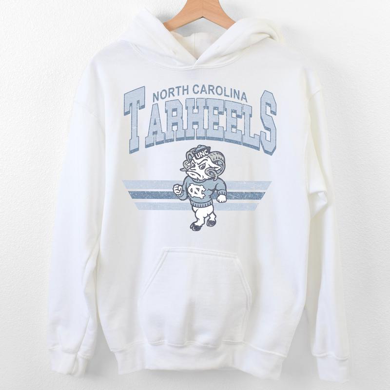 North Carolina Tar Heels Vintage NCAA Sweatshirt, Unisex Tar Heels Football Shirt, Classic Sport Hoodie Gift, Football Fans, Cotton T-Shirt, Hoodie