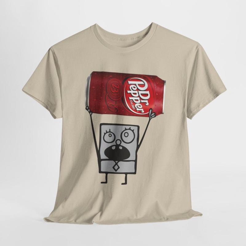 Dr Pepper Doodle Bob Unisex Heavy Cotton Tee