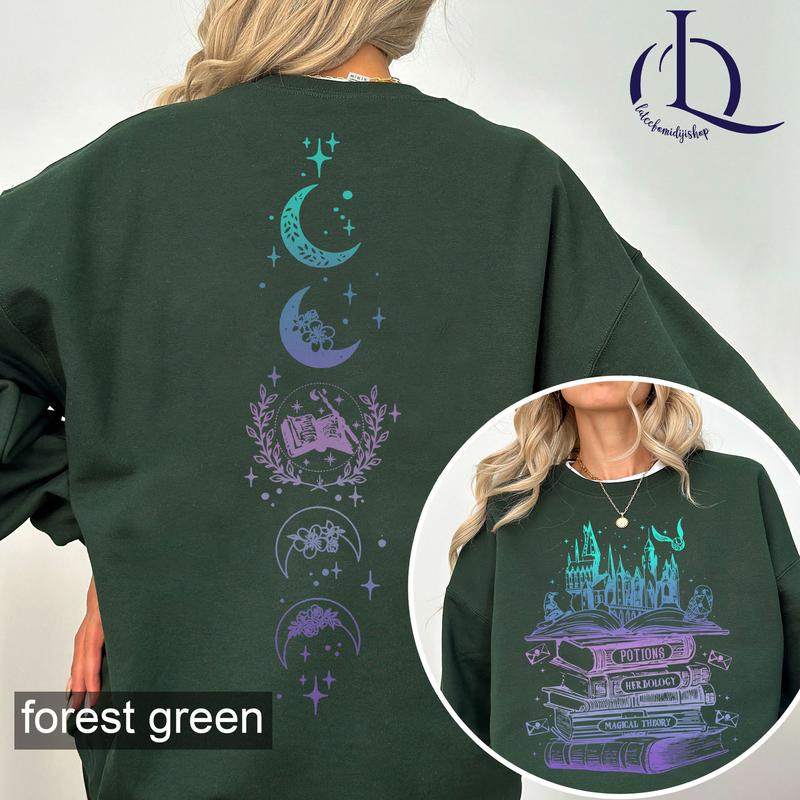 Vintage Wizard Hogwarts Sweatshirt, Harry Potter Shirt, Wizard Castle Book 2 Sides Shirt, Wizard School Shirts, Universal Shirts, Wizard Tshirt, HP fa