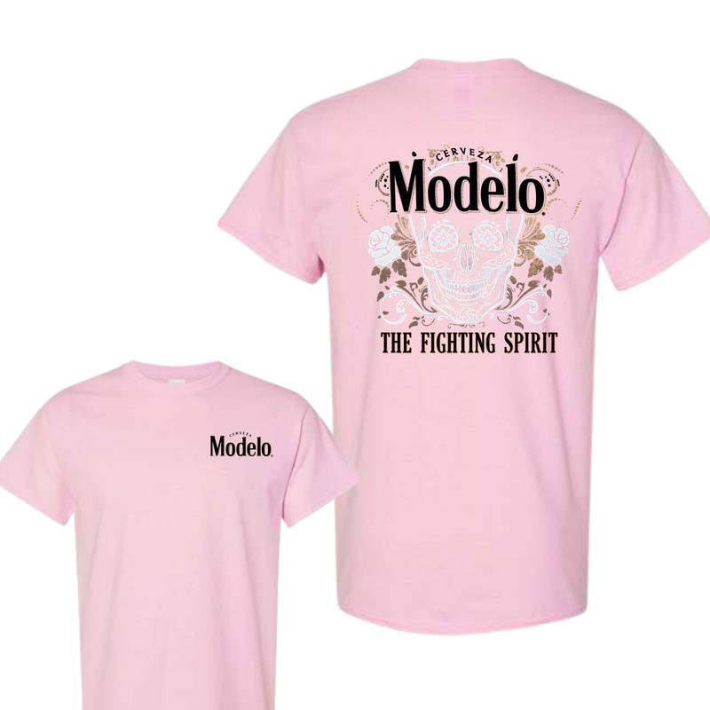 Modelo Skull Front and Back T-Shirt, Graphic Tee for Mens Classic Cotton