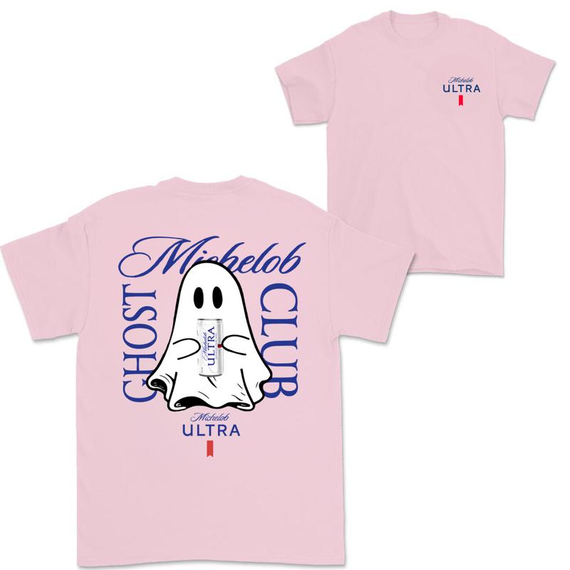 Michelob Ultra Cute Boo Ghost Halloween 2 Sided T-Shirt, Michelob Ultra Halloween Shirt For Men And Women, Halloween Cute Ghost Trendy Shirt