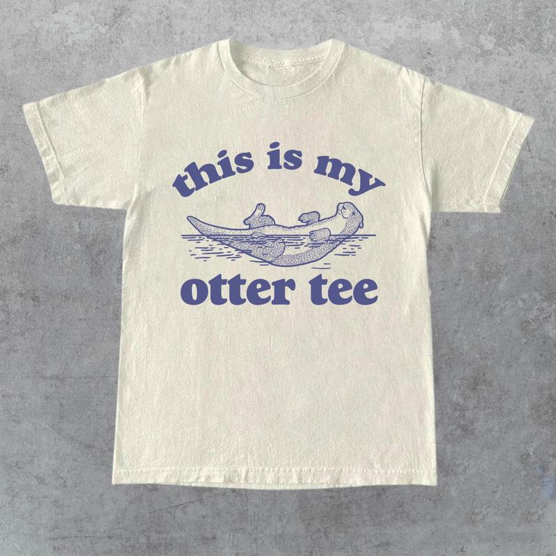 This Is My Otter Tee, Vintage Otter Graphic T Shirt, Funny Nature T Shirt, Retro 90s Graphic Shirt, Relaxed Unisex Adult T-Shirt, Otter Gift