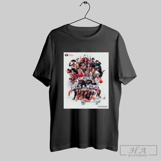 Poster Georgia Bulldogs National Girls And Women In Sports Day 2 05 2025 Georgia Athletics T Shirt