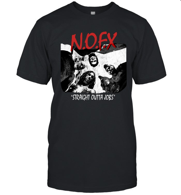 Nofx Straight Outta Jobs Final Tour 2024 Black T-Shirt