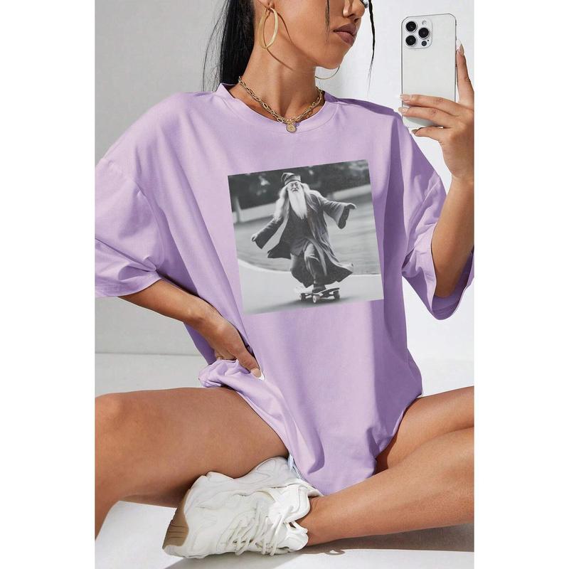 Skateboarding Professor HP Shirt, Cotton Unisex T-shirt, Crew Neck, Size S- 4xl, Menswear Top, Womenswear Top Underwear Streetwear