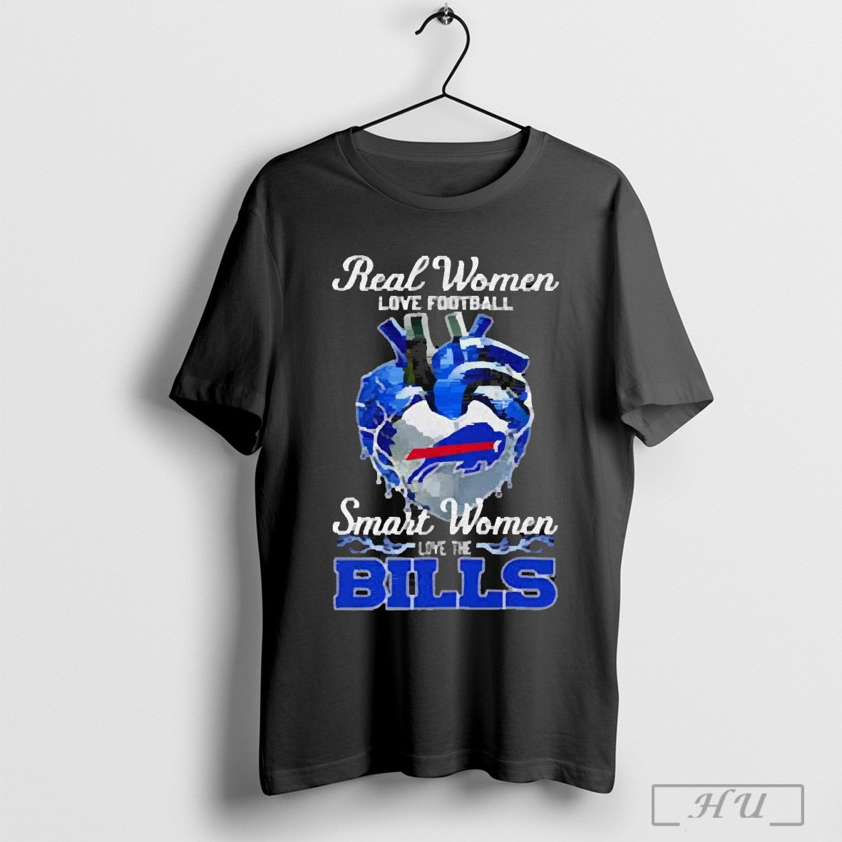 Real Women Love Football Smart Women Love The Bills Heart 2025 T Shirt