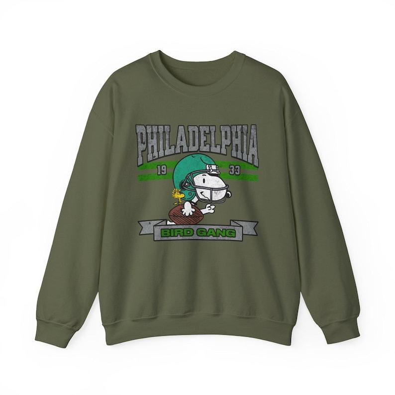 Snopy Football Eagles Sweatshirt, Peanuts Fan Gift, Football Apparel, Unisex Crewneck Sweatshirt, Sports Shirt, Philly Peanuts Sweatshirt