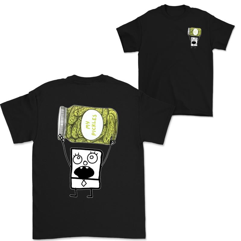 Doodlebob Pickles Essential 2 Sided T-Shirt, Funny Drinking T-Shirt, Summer T-Shirt, Full Color T-Shirt, Unisex T-Shirt, For Men, For Women, Gift For All Menswear Top