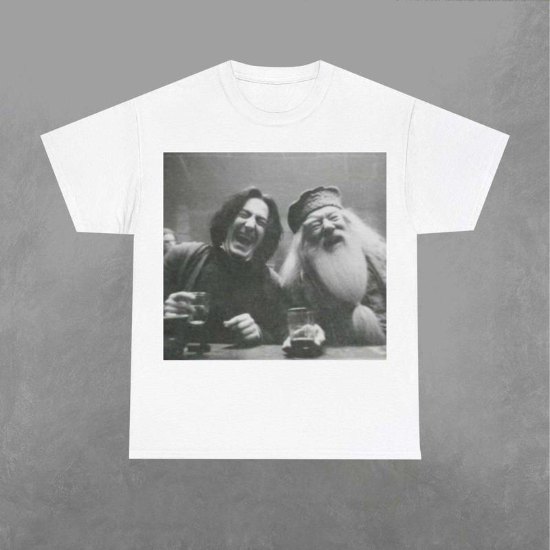 Snape and Dumbledore Cheering Shirt, Snape Shirt, Dumbledore Tshirt, Harry Potter Shirt, Movie Graphic Tee Classic Love Prints