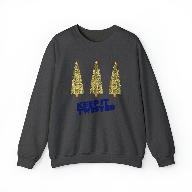 Twisted Tea Christmas Tree Unisex Heavy Blend Crewneck Sweatshirt, Beer Lovers, Twisted Tea, Funny Christmas