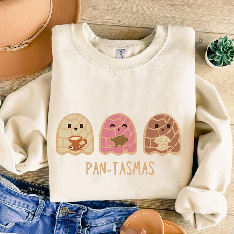 Pantasmas Ghost Halloween Sweatshirt, Concha Sweatshirt, Pan dulce Sweatshirt, Latina Sweatshirt, Mexican Halloween, Dia de los muertos, funny Hallowe