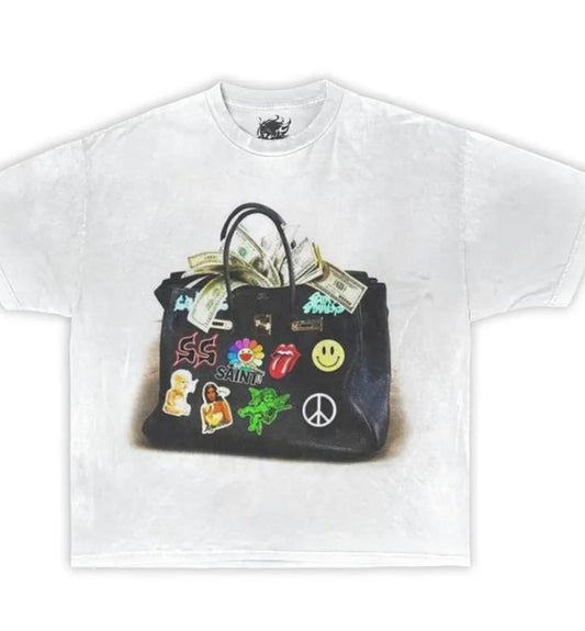 Vintage Money Bag Saints Boxy Cotton Tee Shirt