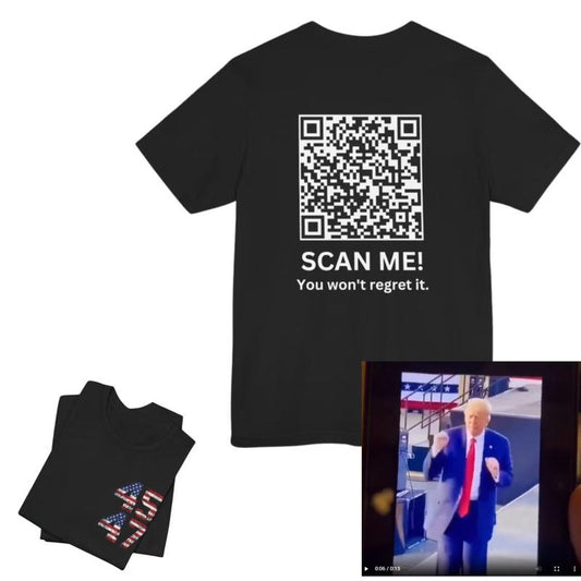 Trump YMCA QR Code Dance T-Shirt with Sound, Funny President Trump Shirt, Perfect Gift for Trump Supporters, High-Quality Style Tee, Gift for Best Fri