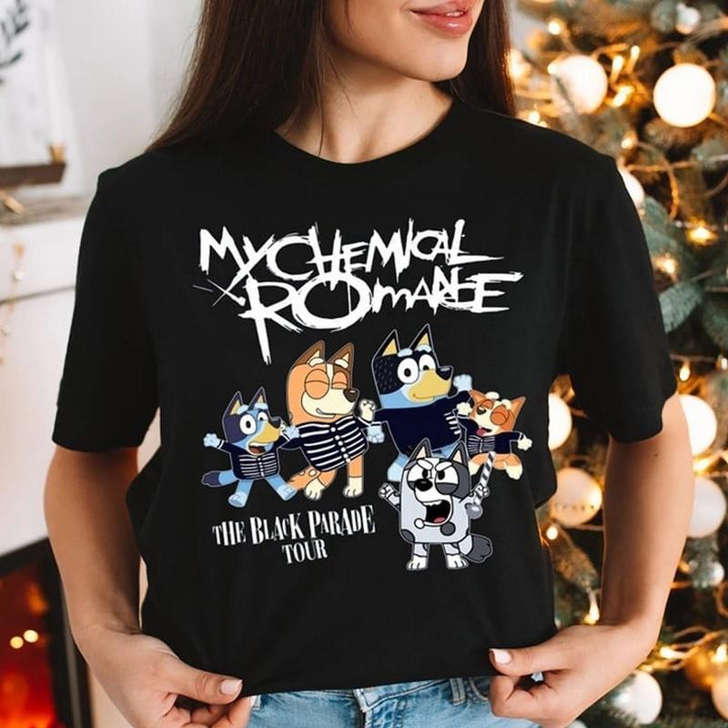 My Chemical Romance Bluey Shirt, Bluey Birthday Shirt Cotton Crewneck
