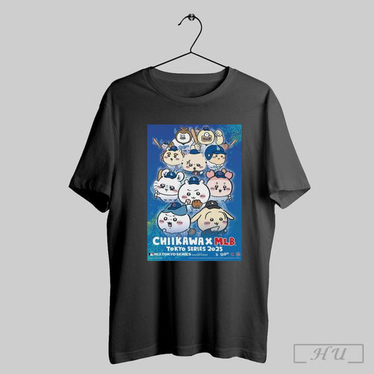 Poster The Popular Japanese Character Chiikawa X Mlb Tokyo Series 2025 Shirt Sweatshirt