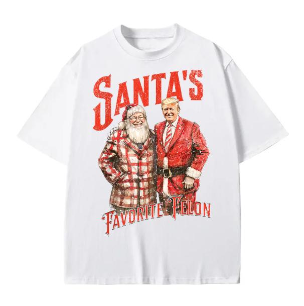 SantaÃ¢â‚¬â„¢s Favorite Felon Shirt, Funny Trump Shirt, Gift for Christmas